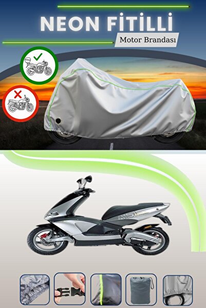 Cemku Shine حقيبة خلفية رمادية اللون ومتوافقة مع قماش نيون فايتي أبريليا إيري...