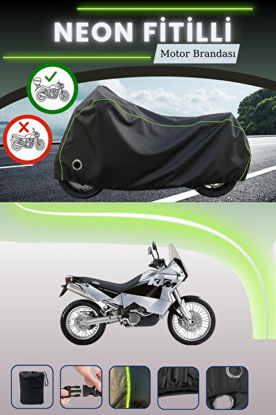 Cemku Shine حقيبة خلفية سوداء وقماش نيون متوافق مع قفل KTM 950 Adventure متوا...