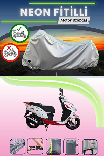 Cemku Shine حقيبة خلفية رمادية اللون ومتوافقة مع قماش نيون فايتي أورا AR 150 ...