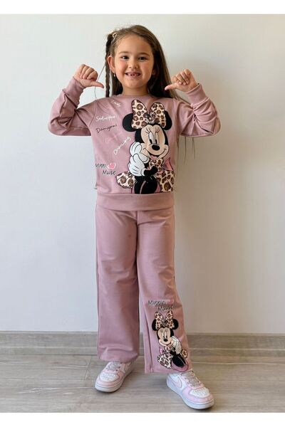 Yağmur Giyim PJK2İ Set pentru fetiță, 100% bumbac, cu modele Minnie Mause, cu...