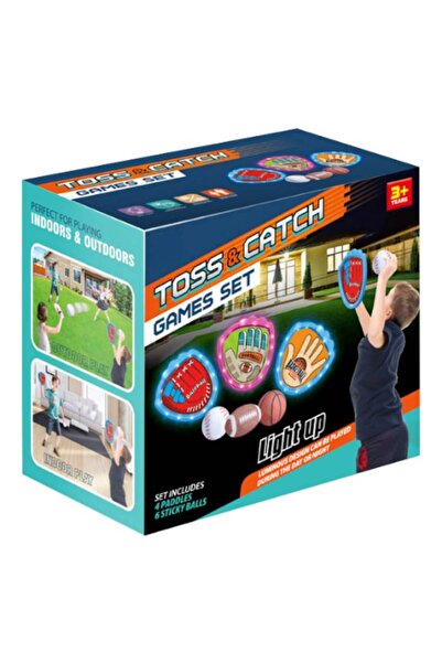 OEM Διαδραστικό σετ παιχνιδιού πιάσε-ρίξε – 2 ρακέτες/γάντια και 3 μπάλες velcro για παιδιά, εξωτερικού χώρου