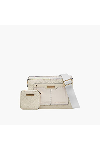 SASHA Embossed Crossbody Bag with Pouch