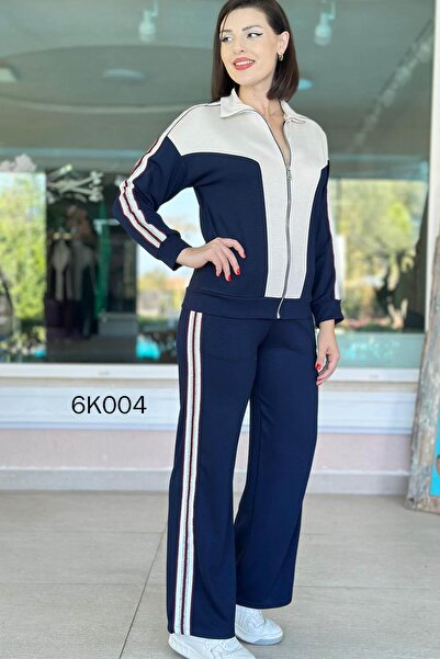 İnce Topuk Sim Şeritli Modal Takım 6k004