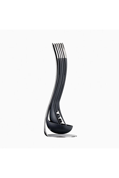 Joseph Joseph 95031 Nest 100 cooking utensil set, 5 pcs + stand, Magnetic handles, Plastic, Gray