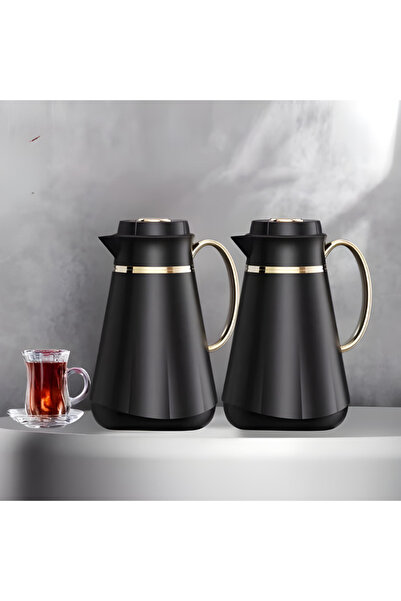 Generic طقم ترامس 1 لتر شاي وقهوة حفظ الحرارة 12 ساعة