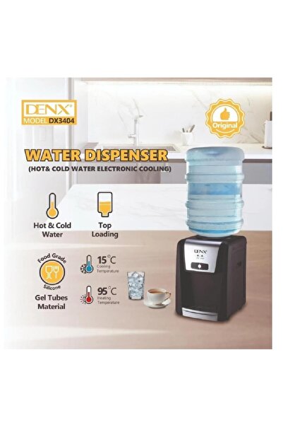 Denx DX3404 Water Dispenser by | Hot and Cold | Top-loading | Heats to 95°C and Cools to 15°C | Fo