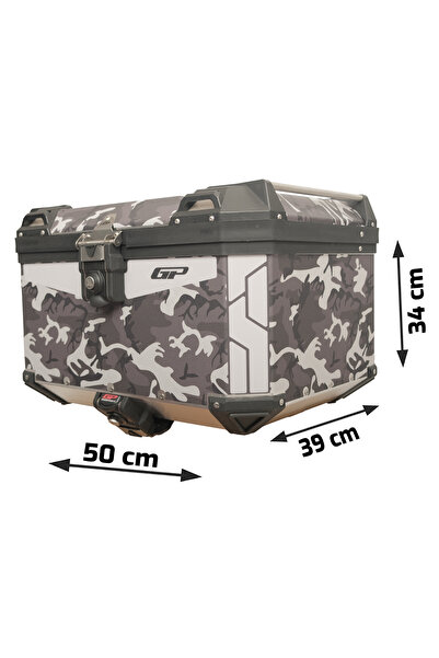 GP KOMPOZİT DSN01 Universal 45 lt Desenli Alüminyum Motosiklet Çantası