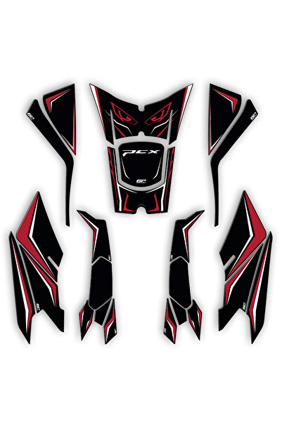 GP KOMPOZİT Honda PCX 125 / 150 2025 Uyumlu Full Tank Pad Seti Kırmızı