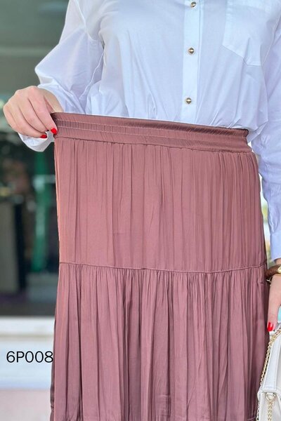 İnce Topuk Prive Series Satin Skirt 6P008