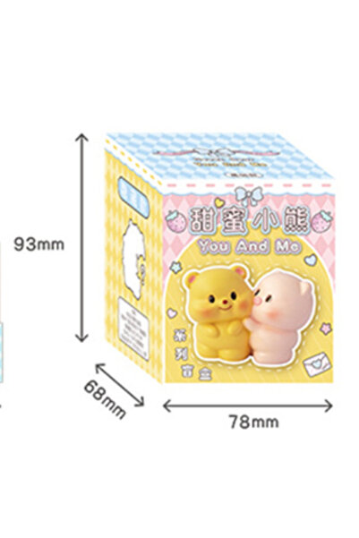 Choice Random 1pcs New Sweet Bear Blind box You and Me Serise Bear Figure Toy Cute Cartoon Trendy Mystery B