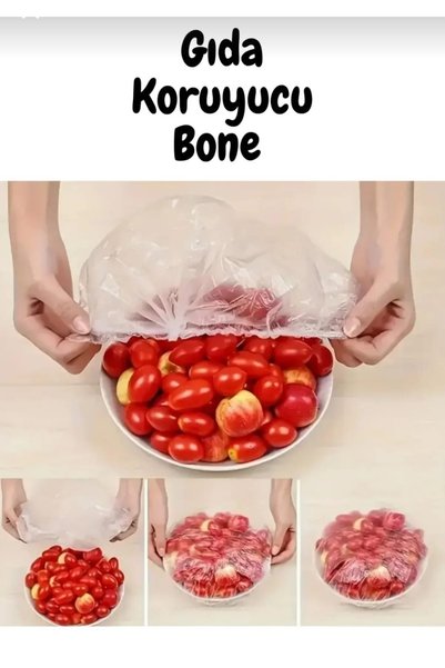 Boneliza Food Protector Bone 200 Pieces |   Flexible Elastic Food Storage Cover |   Reusable Lid Set