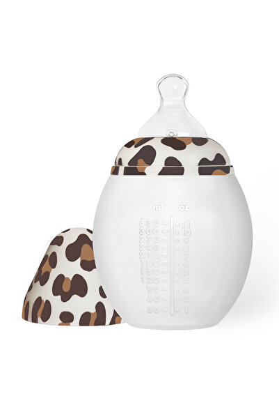 Elhee Anti-Kolik Medikal Silikon Biberon 4ay+ Leopar 330 ml