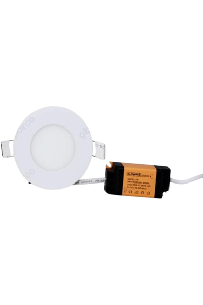 GLOWARE لوحة إضاءة LED رفيعة، دائرية، بيضاء دافئة، 3 وات، موفرة للطاقة، مزودة بإضاءة سقف - GLO-RRPL3WW