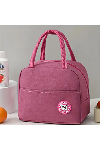 zola Insulated lunch bag, with carrying handle, waterproof, 23 x 21 x 13 cm, pink