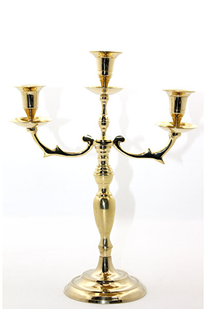 URZ GRUP Brass 3-Piece Candlestick Model 2