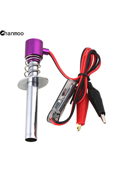 Choice 1pc purple 6-12V HSP 80100 Electronic Glow Plug Igniter Cable Clip Nitro Output 18 21 28 engine 1/8