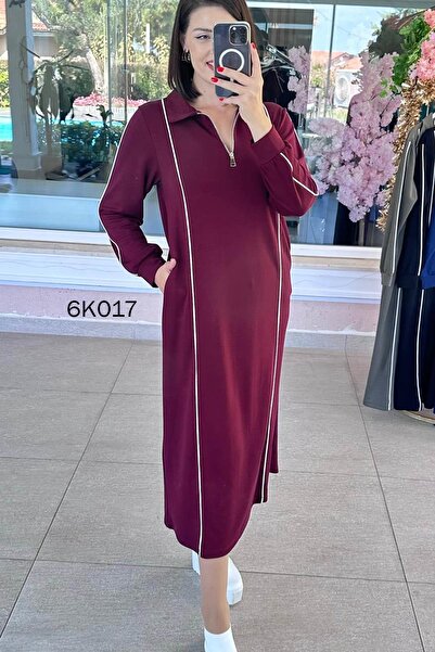 İnce Topuk فستان مودال بياقة بولو 6k017