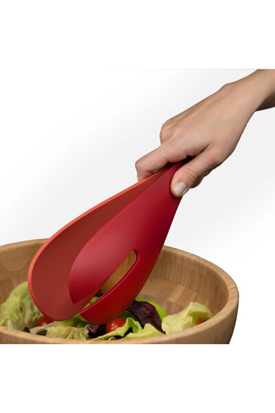 Trebonn Salad tongs Twins, 35 cm, Heat resistant up to 200C, Detachable, Coral/Red