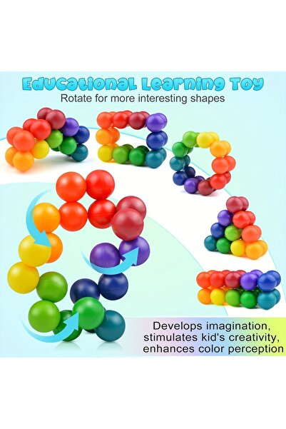 Choice 20 كرة لغز متعددة الاستخدامات من الخرز الملون ثلاثي الأبعاد لتخفيف الض...