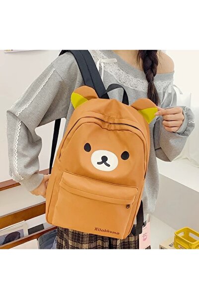 Choice Brown Kawaii Cute Bear Rilakkumas Backpack Large Capacity Anime Cartoon Backpack Stylish Student Sch