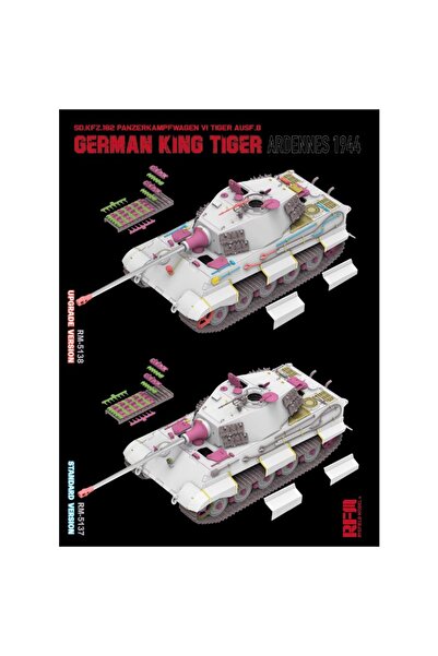 Choice RYEFIELD RM5137 1/35 Scale Sd.Kfz.182 Panzerkampfwagen VI Tiger Ausf.B “King Tiger” ARDENNES 1944...