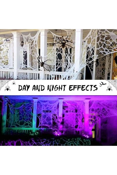 Sdaop Halloween spider web, textile, white, 410 x 100 cm