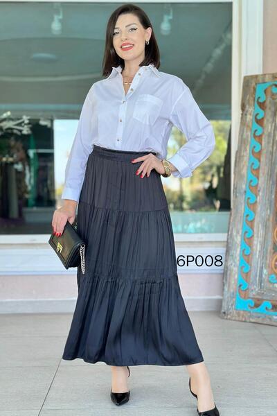 İnce Topuk Prive Series Satin Skirt 6P008