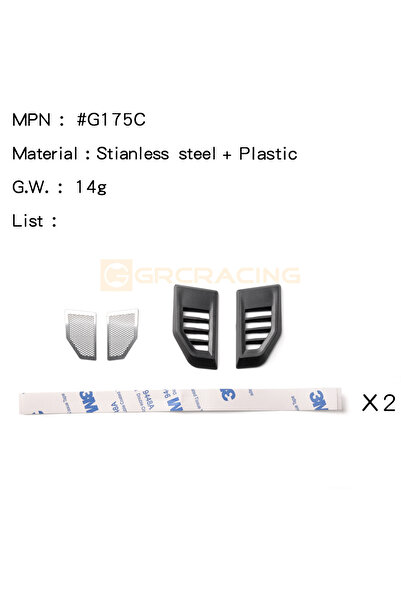 Choice G175C For Traxxas 1/10 Trx-4 New Bronco Trx4 Black Nylon Material Three-dimensional Hood Air Outlet