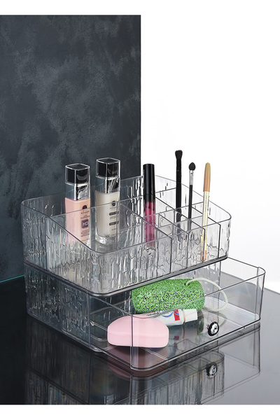 MaxceHome منظم أدوات التجميل والمكياج والمكتب والحمام والكريمات والعطور مع أدراج