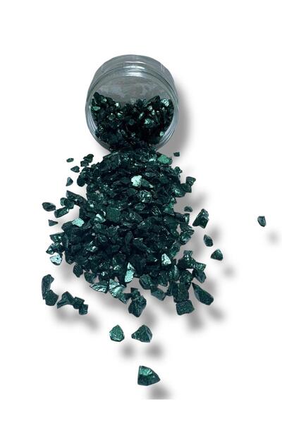 stonechem Epoksi İçin Parlak Cam Kırıkları 4-8 mm Antik Yeşil 100 gr Dekorati...