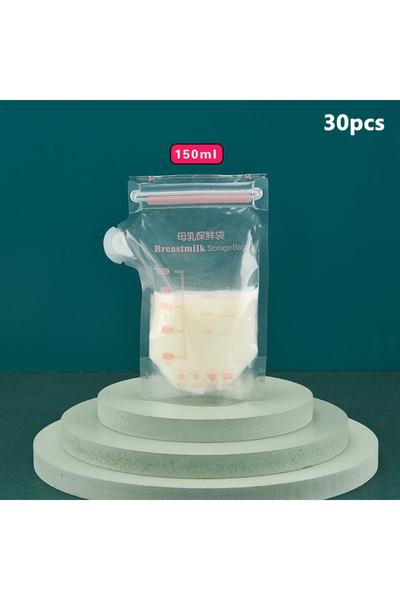 choice2 150 مل (30 قطعة) 30 قطعة من أكياس تخزين حليب الثدي مع قلم تحديد أكياس...