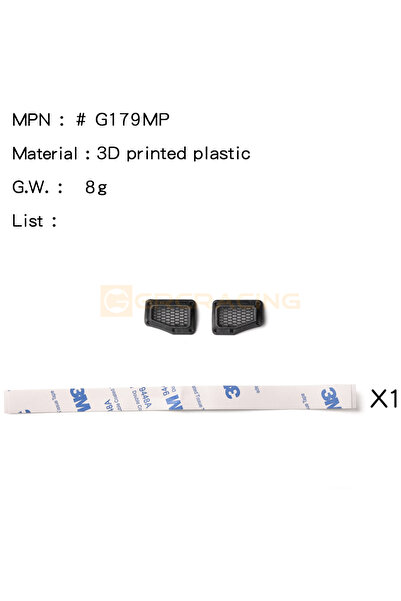 Choice مدخل هواء غطاء محرك ستيريو ثلاثي الأبعاد أسود G179MP لـ Trax Trx-4m 1/...