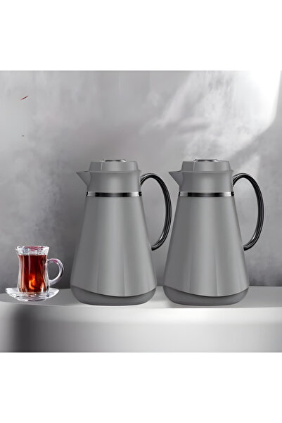 Generic طقم ترامس 1 لتر شاي وقهوة حفظ الحرارة 12 ساعة