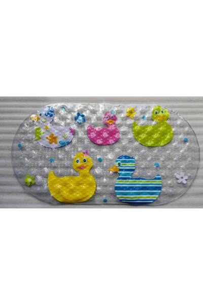 OEM Παιδικό αντιολισθητικό χαλάκι μπάνιου Πολύχρωμο, 69x39 cm, ανθεκτικό PVC