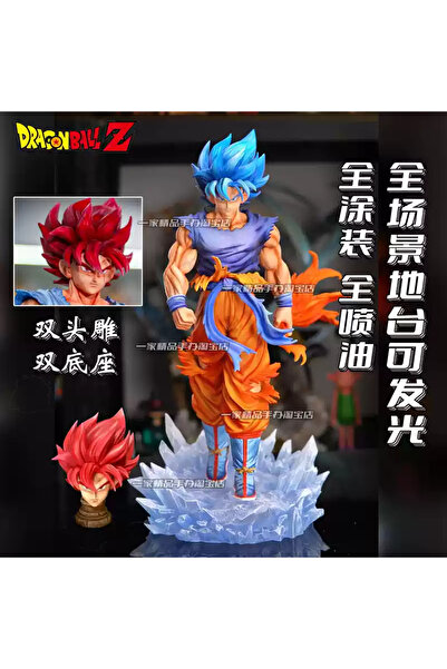 BANDAI Double-headed statue Statue Brother Jt Dragon Ball Action Figure Super Blue Goku Full Fuel Injection
