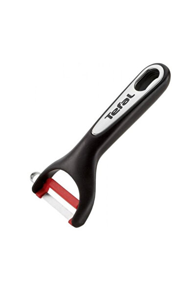 TEFAL Peeler K2071814, Silicone ring, Curved blade, Phthalate-free, Black/red