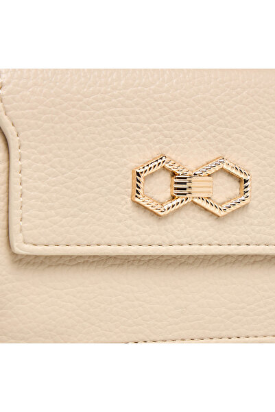 SASHA Textured Wallet with Button Closure