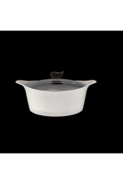 ORIAN Neoflam Eni Ceramic Pot with Glass Cover, Capacity 16 cm, Beige
