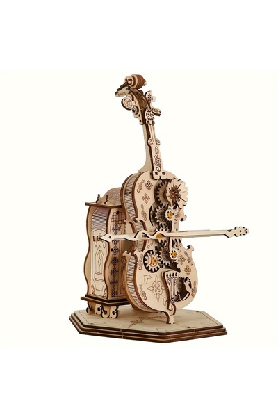 Choice صندوق موسيقى ميكانيكي سحري مصنوع يدويًا من التشيلو ثلاثي الأبعاد، مجمو...