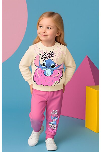 Yağmur Giyim طقم رياضي بناتي من القطن 100% بنمط مطرز بخيطين PJK2İ للأعمار من ...