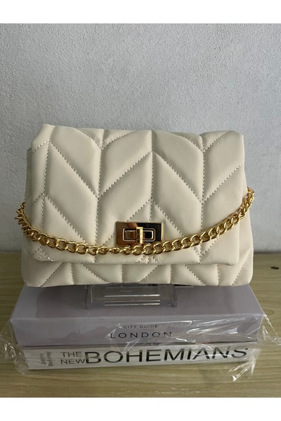 paris dünyası Pofy zincirli siyah çapraz omuz çantası