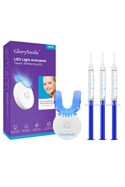 GlorySmile Kit albire dinți GlorySmile® cu LED albastru și 3 geluri | Albire ...