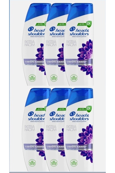 Head & Shoulders Ekstra Hacim Kepeğe Karşı Etkili Şampuan 330 ML 6 adet