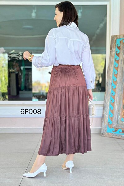 İnce Topuk Prive Series Satin Skirt 6P008