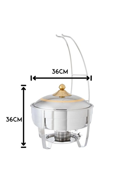 ORIAN سخان طعام هندي من الفولاذ المقاوم للصدأ سعة 8 لتر