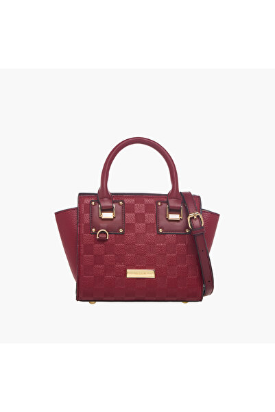 Bessie London Textured Tote Bag with Double Handles
