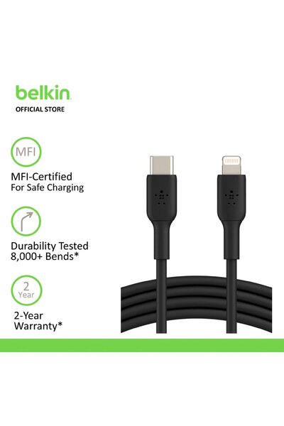 Belkin USB-C to Lightning Cable CAA003BT Black