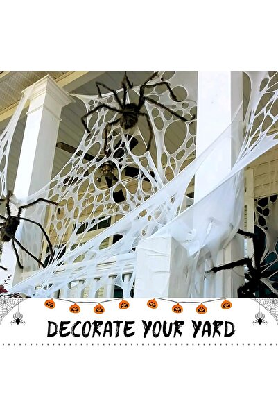 Sdaop Halloween spider web, textile, white, 410 x 100 cm