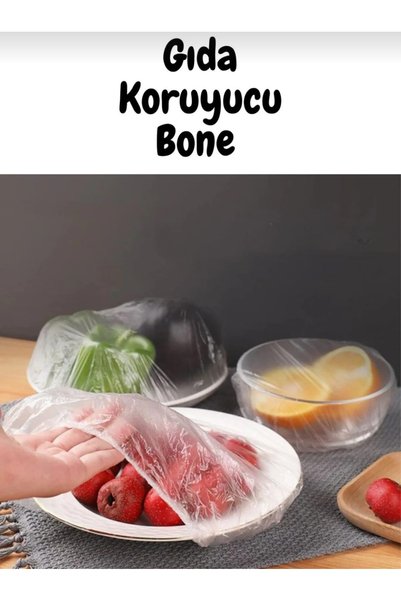 Boneliza Food Protector Bone 200 Pieces |   Flexible Elastic Food Storage Cover |   Reusable Lid Set