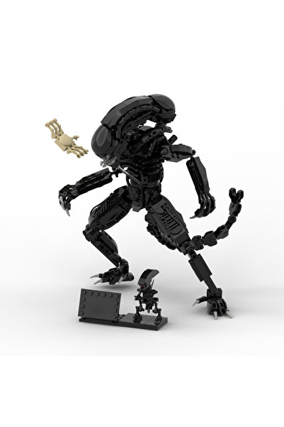Choice 471pcs New MOC Aliens Drooling Monster Building Blocks Xenomorph Action Figure Toys Parasitoid DIY